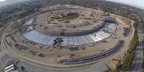 Apple Campus 2 drone footage