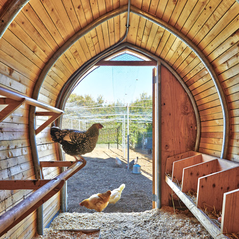 Sheffer Chicken Coop is a metal-clad New York home for eight hens