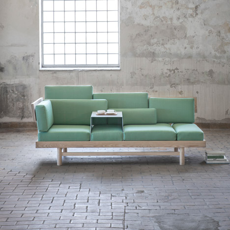 Dorme Sofa and Granit Bookends Greenhouse by Silje Nesdal