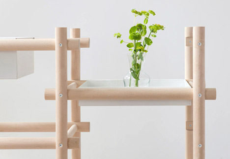 Dorme Sofa and Granit Bookends Greenhouse by Silje Nesdal