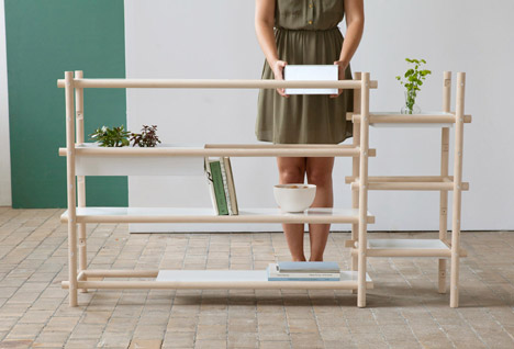 Dorme Sofa and Granit Bookends Greenhouse by Silje Nesdal