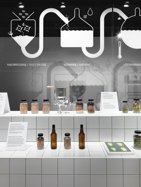 Beer exhibition by Form Us With Love at Spiritmuseum Stockholm