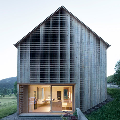 Haus Für Julia Und Björn is a wooden residence in Austria’s picturesque Bregenz Forest