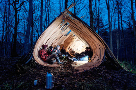 Hooke Park Tetrahedron & Big Fish by AA Design & Make