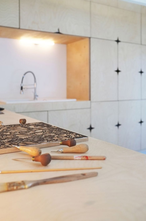 An old barn converted into an artist studio in Brittany by Modal Architecture