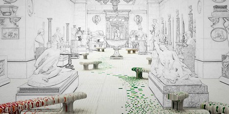 Raw Edges Make Yourself Comfortable installation at Chatsworth House
