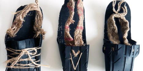 Soled tyre footwear by Jena Kitley, Alani Fadzil and Lauren Joseph