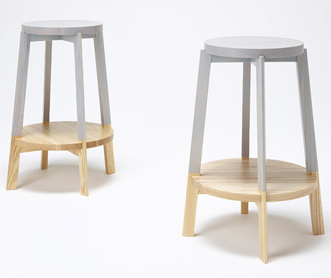 Two Color Stool by Naoya Matsumoto Design