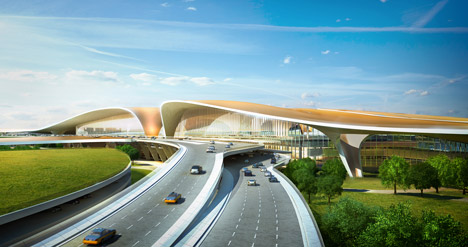 Zaha Hadid new airport terminal for Beijing