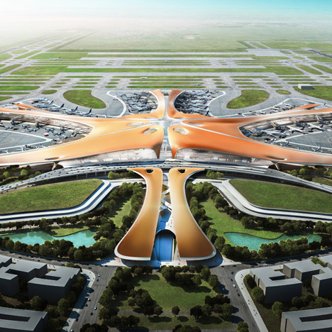 Zaha Hadid new airport terminal for Beijing
