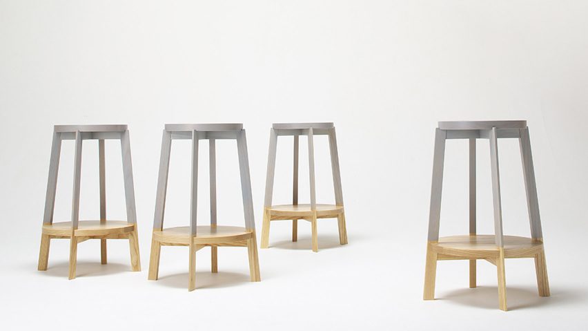 Naoya Matsumoto Design creates two-tone stools