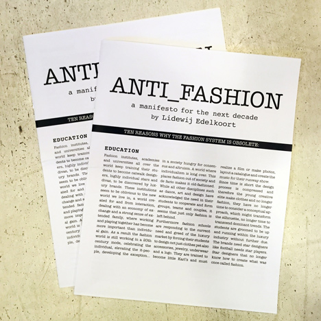 Anti_Fashion manifesto by Li Edelkoort