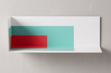 Corner shelf by Kyuhyung Cho