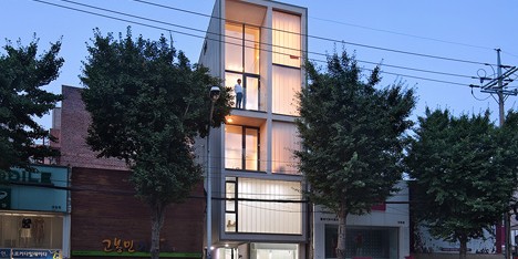 JMY Architects combines living and retail spaces on a narrow site in Busan
