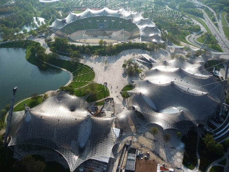 Roofing for main sports facilities in the Munich Olympic Park for the 1972 Summer Olympics, 1968–1972, Munich, Germany
