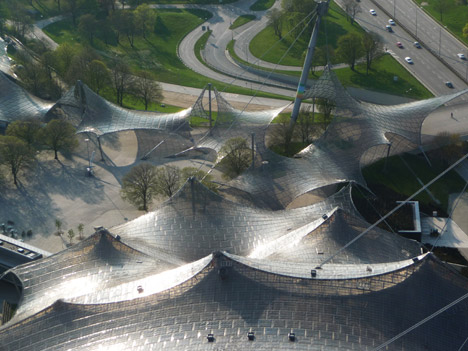 Roofing for main sports facilities in the Munich Olympic Park for the 1972 Summer Olympics, 1968–1972, Munich, Germany