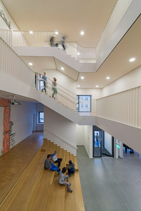 Grammar School in Karlsruhe, Germany by Netzwerk Architekten