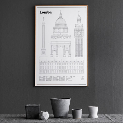 London Landmarks and Elevations posters by Studio Esinam