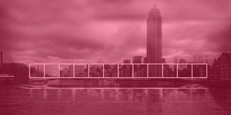 OMA's proposal for Nine Elms Bridge, Southbank