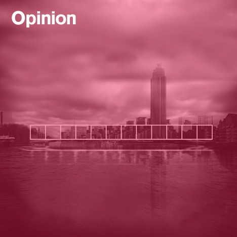 OMA's proposal for Nine Elms Bridge, Southbank