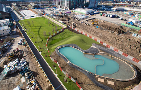 Of Soil and Water freshwater bathing ponds in King's Cross by Ooze Architects