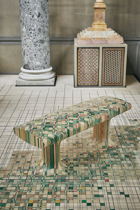 Raw Edges Endgrain installation at Chatsworth House