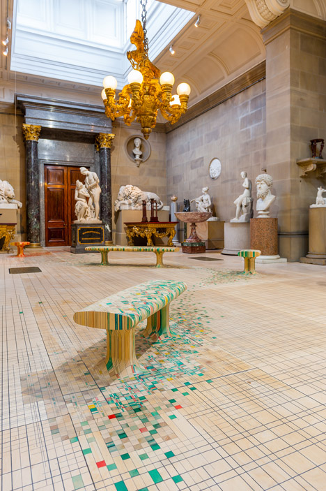 Raw Edges Endgrain installation at Chatsworth House