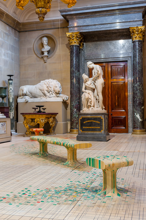 Raw Edges Endgrain installation at Chatsworth House