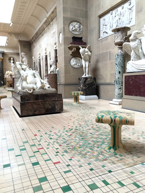 Raw Edges Endgrain installation at Chatsworth House