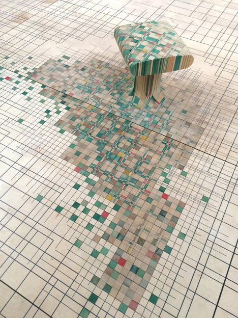 Raw Edges Endgrain installation at Chatsworth House
