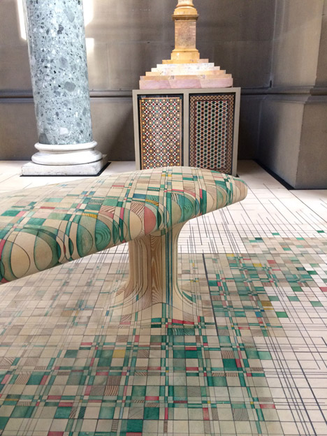 Raw Edges Endgrain installation at Chatsworth House