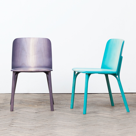 Split bent-wood furniture by Arik Levy for TON