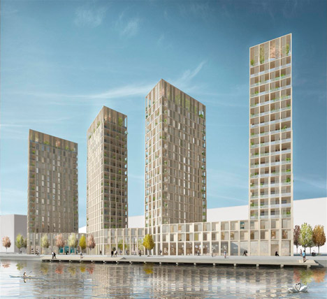 Wooden high rises by Tham and Videgard