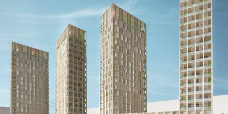 Wooden high rises by Tham and Videgard