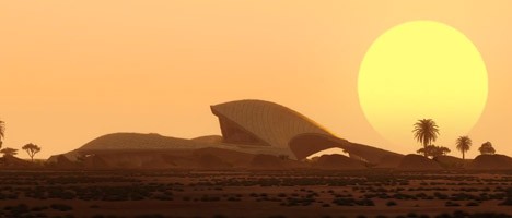 Bee'ah fly-through animation by Zaha Hadid