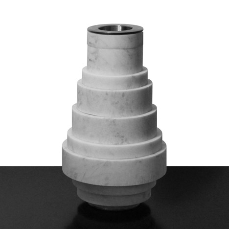 aNoi marble vase by Moreno Ratti