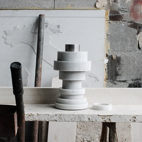 aNoi marble vase by Moreno Ratti