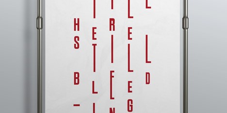 Audio Kultur magazine posters made with human blood Still Here Bleeding