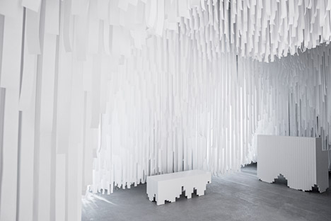 COS X Snarkitecture installation at Milan 2015