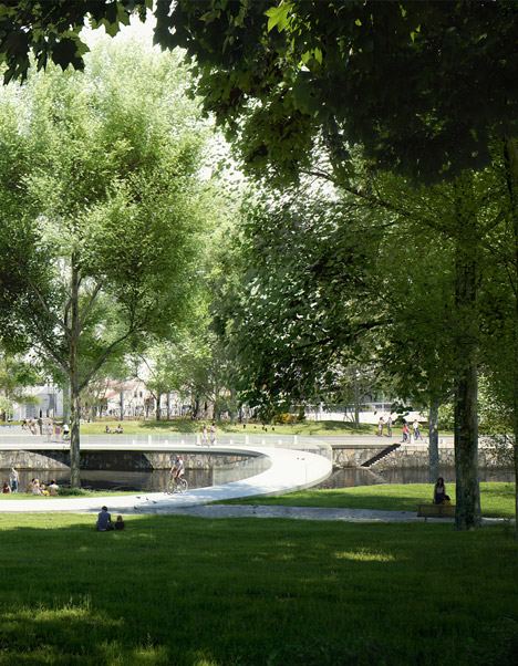 Carbon-fibre bridge in Gothenburg by Erik Andersson Architects
