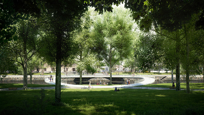 Carbon-fibre bridge in Gothenburg by Erik Andersson Architects