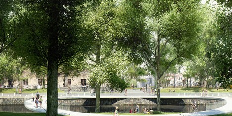 Carbon-fibre bridge in Gothenburg by Erik Andersson Architects