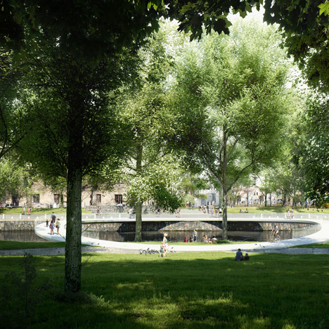 Carbon-fibre bridge in Gothenburg by Erik Andersson Architects