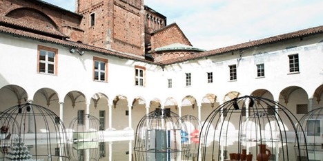 GamFratesi covers Milanese cloister with mirrors for Mindcraft exhibition of Danish design