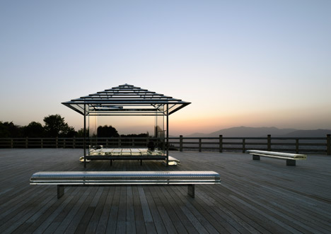 Glass Teahouse by Tokujin Yoshioka
