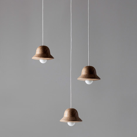 Felt shelf, Hat lamp, and Stand bathtub and basin by Norm Architects for Ex.T