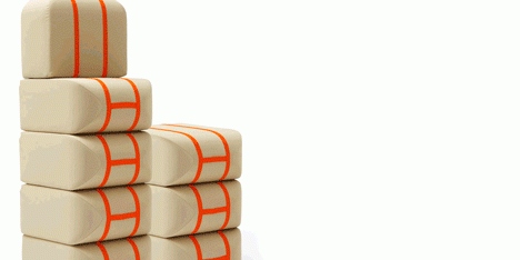 Matali Crasset’s Self-made Seat is a sofa made from modules that can be carried like suitcases