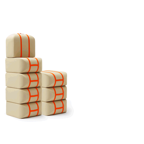 Matali Crasset’s Self-made Seat is a sofa made from modules that can be carried like suitcases