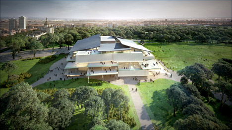 New National Gallery and Ludwig Museum in Budapest proposal by Sanaa