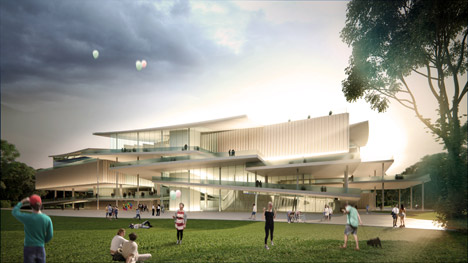 New National Gallery and Ludwig Museum in Budapest proposal by Sanaa